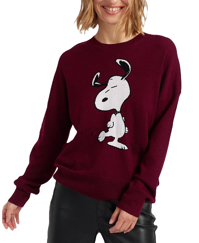 Chinti & Parker Women's Wool Cashmere Dancing Snoopy Sweater