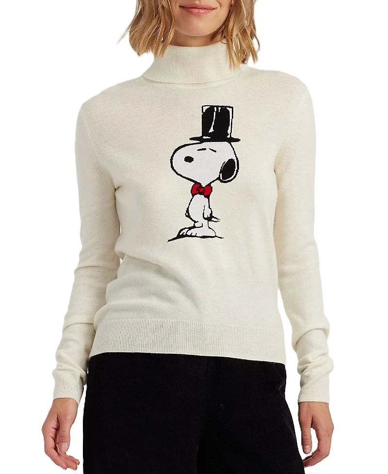 Chinti & Parker Women's Wool Cashmere Top Hat Snoopy Sweater