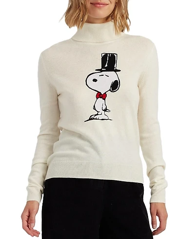 Chinti & Parker Women's Wool Cashmere Top Hat Snoopy Sweater