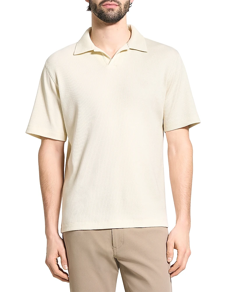 Theory Short Sleeve Ribbed Polo Shirt
