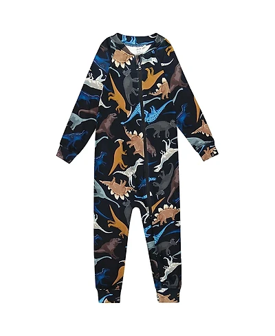 Deux par Boys' One-Piece Thermal Underwear Dinosaur - Little Kid, Big Kid