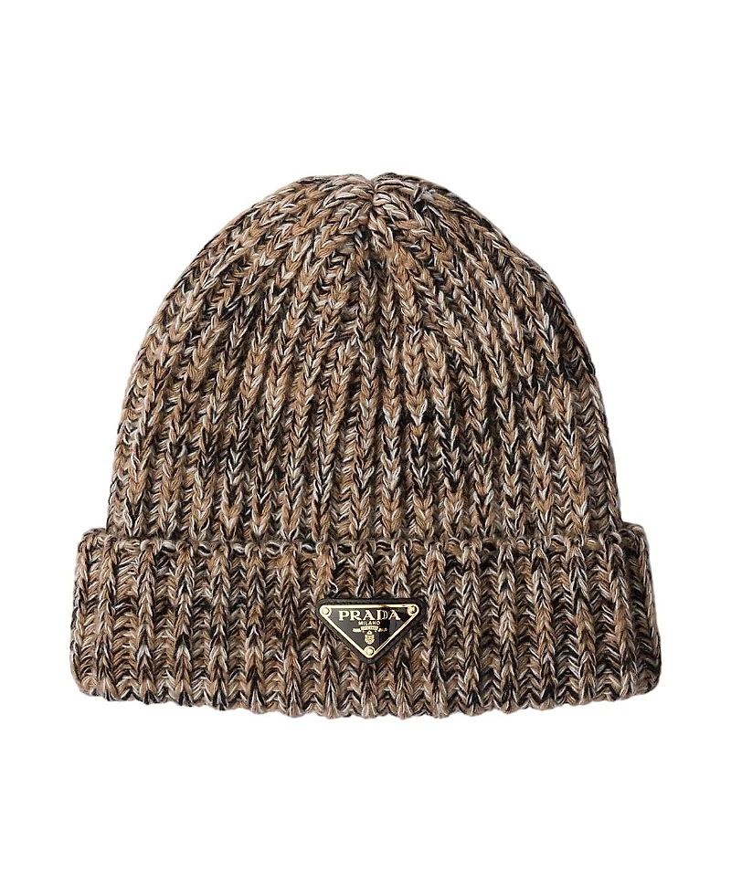 Prada Melange Knit Beanie