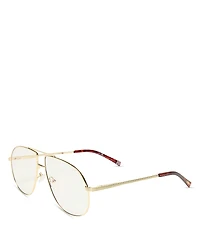 Le Specs Schmaltzy Aviator Blue Light Glasses, 60mm