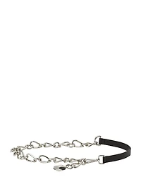 Lanvin Catch By Leather and Metal Chain Belt