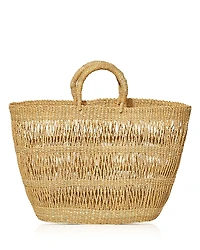 Indego Africa Large Open Weave Bolga Tote Bag