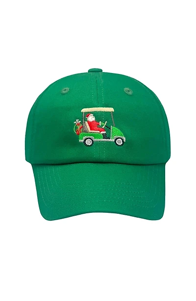 Bits & Bows Boys Santa Golf Cart Baseball Hat - Baby