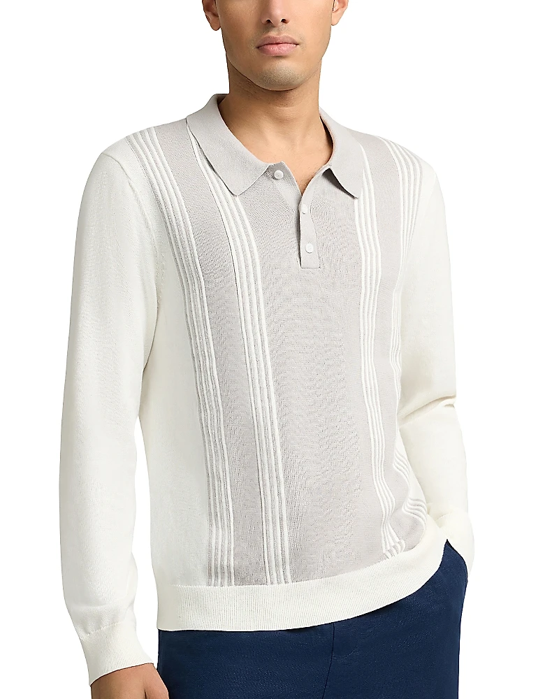 Onia Cotton Knit Long Sleeve Polo