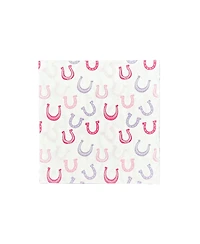 Jollity & Co. Pony Tales Cowgirl Horseshoe Print Petite Paper Napkins, Set of 16