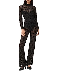 Allsaints Rylee Flocked Lace Catsuit