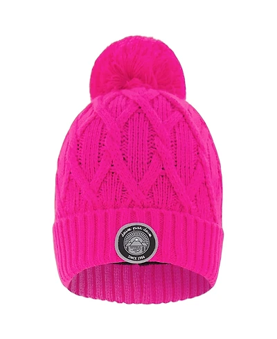 Deux par Girls' Lined Knit Pompom Hat - Little Kid, Big Kid