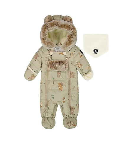 Deux par Boys' One-Piece Layette Snowsuit Designed for Car Seat - Baby
