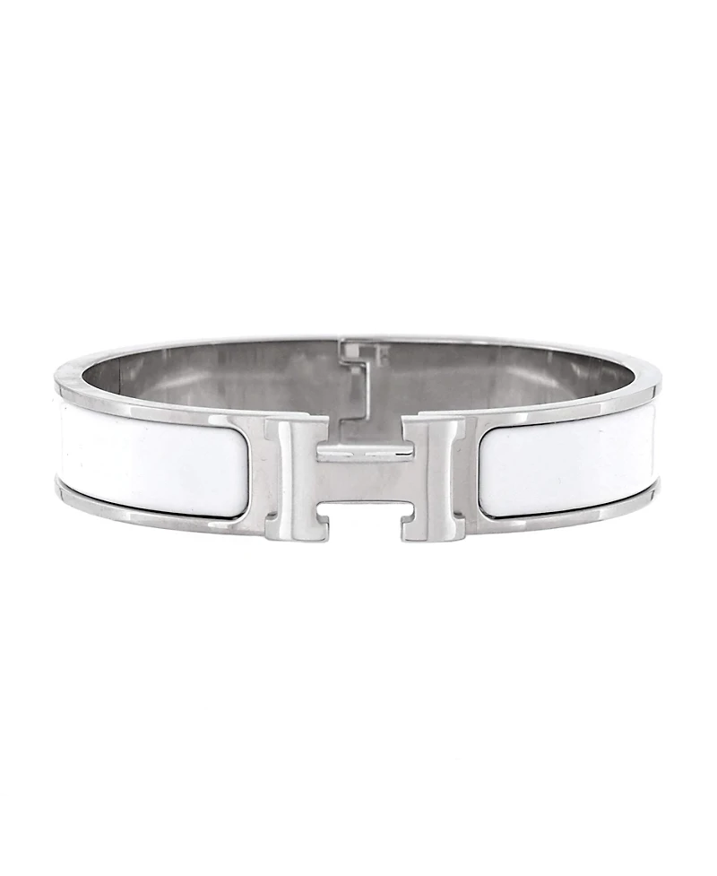 Pre-Owned HERMES Narrow Clic H Bracelet Enamel