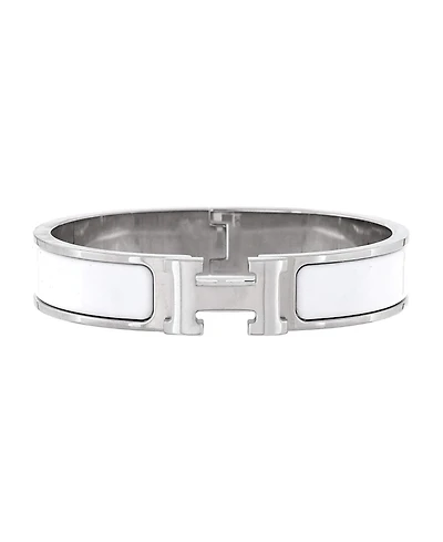 Pre-Owned HERMES Narrow Clic H Bracelet Enamel