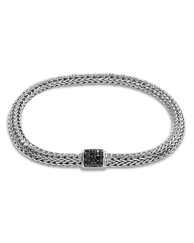 John Hardy Sterling Silver Icon Black Sapphire Chain Bracelet