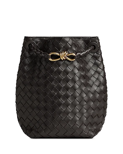Bottega Veneta Andiamo Small Intrecciato Leather Bucket Bag