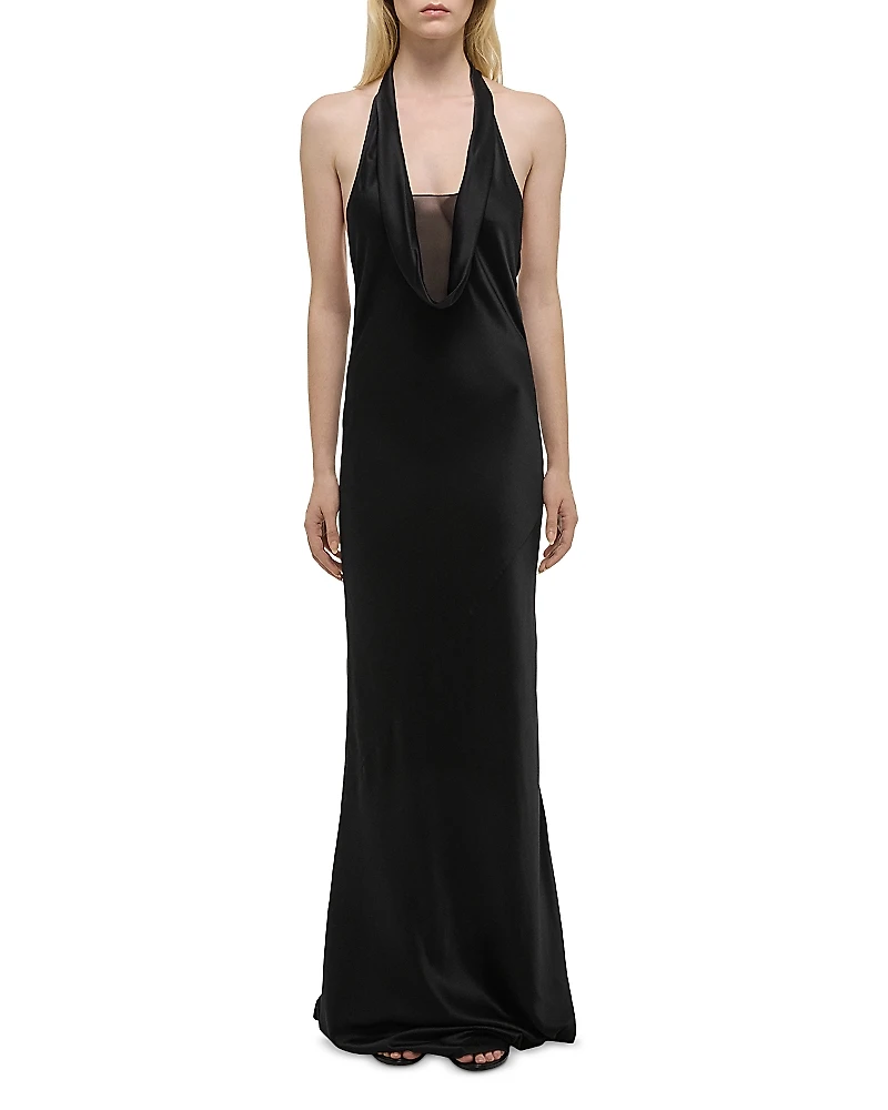 Helmut Lang Silk Halter Dress