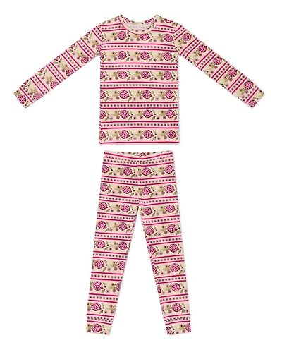 Motette Girls' Pomegranate Soiree Pajama Set - Baby, Little Kid