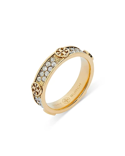 Tory Burch Miller Icon Stud Pave Ring