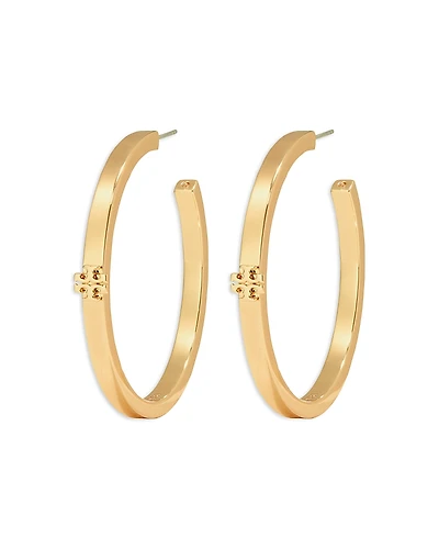 Tory Burch Kira Thin Icon Hoop Earrings