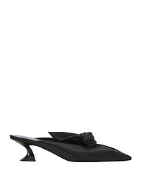 Lanvin Women's Midnight Step Bow Leather Mule with Heel