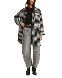 Free People Get Around Houndstooth Shirt