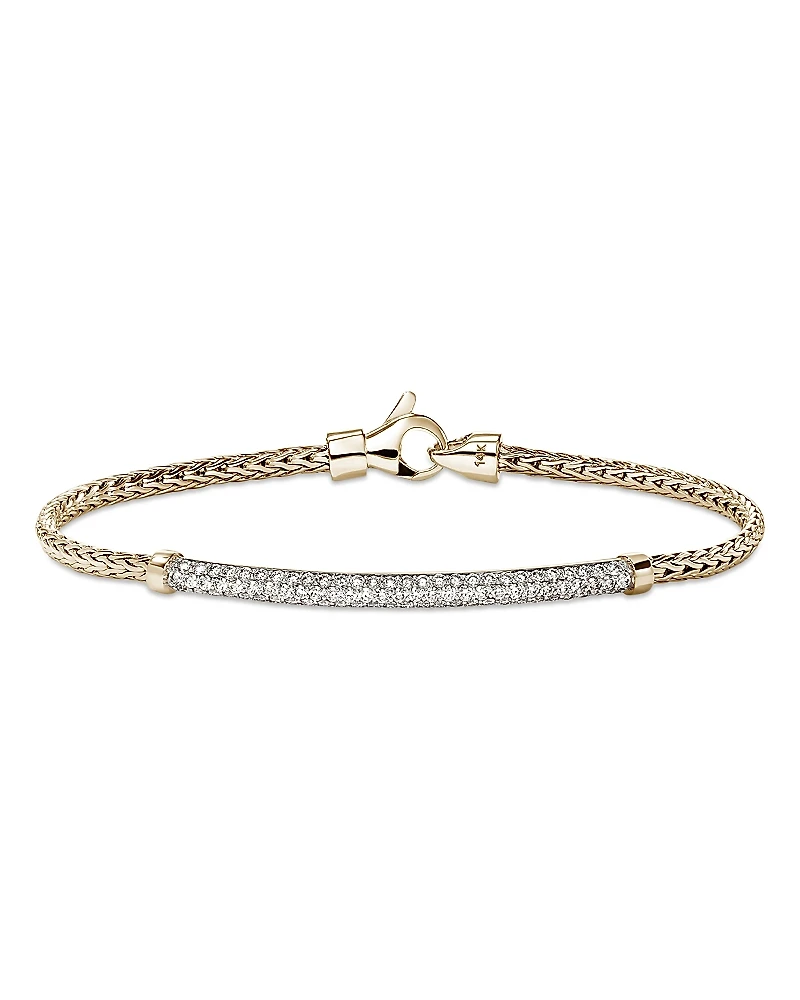 John Hardy 14K Yellow Gold Essentials Diamond Pave Link Bracelet