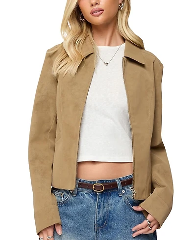 Edikted Cozette Faux Leather Jacket