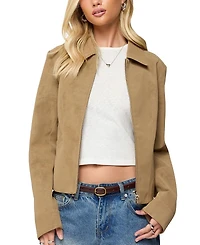 Edikted Cozette Faux Leather Jacket