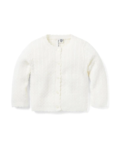 Janie and Jack Girls' Cable Knit Cardigan - Baby