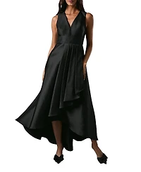 Coast Sleeveless Plunge Waterfall Maxi Dress