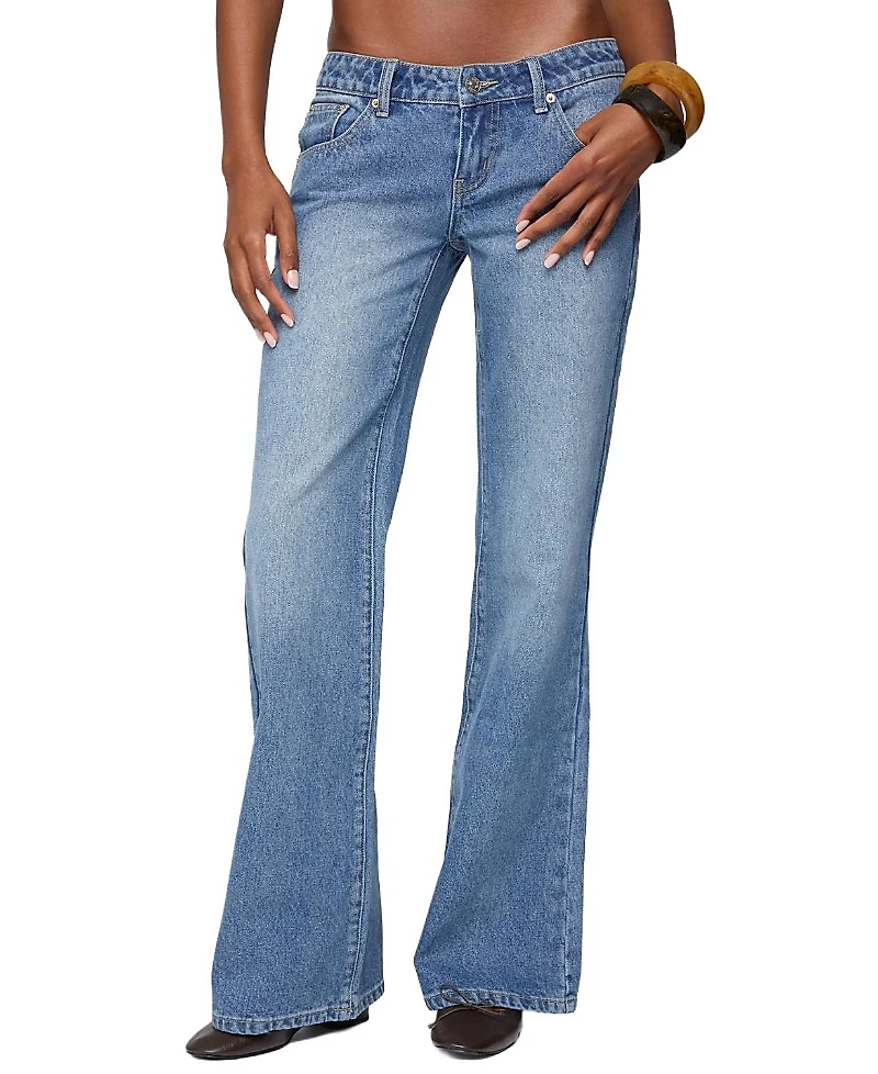 Edikted Kiarah Low Rise Bootcut Jeans
