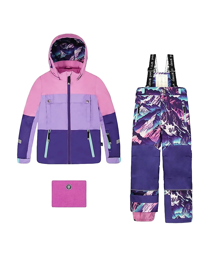 Deux par Girls' Two-Piece Mountain Teknik Snowsuit - Big Kid