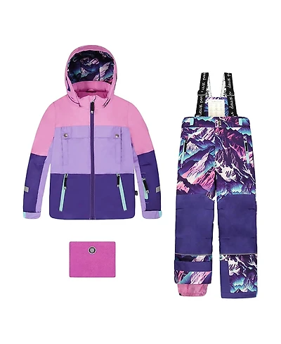 Deux par Girls' Two-Piece Mountain Teknik Snowsuit - Big Kid