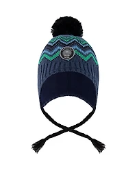 Deux par Deux Boys' Lined Peruvian Knit Pompom Hat - Little Kid, Big Kid