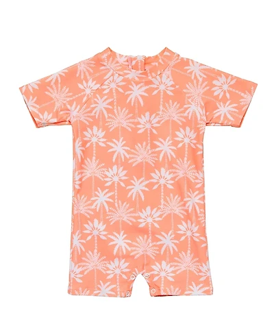 Snapper Rock Boys' Cali Palms Recycled Short Sleeve Sunsuit - Baby