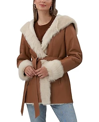 Gorski Hooded Shearling Lamb Jacket