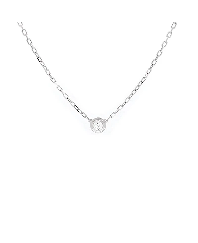 Pre-Owned Cartier Small Cartier D'Amour Pendant Necklace 18K White Gold with Diamond 16.25 - 17.5