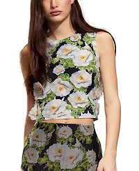 Cynthia Rowley Cornelia Flower Applique Women's Top