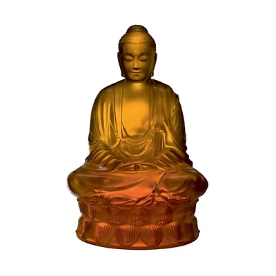 Small Buddha Figure, Amber