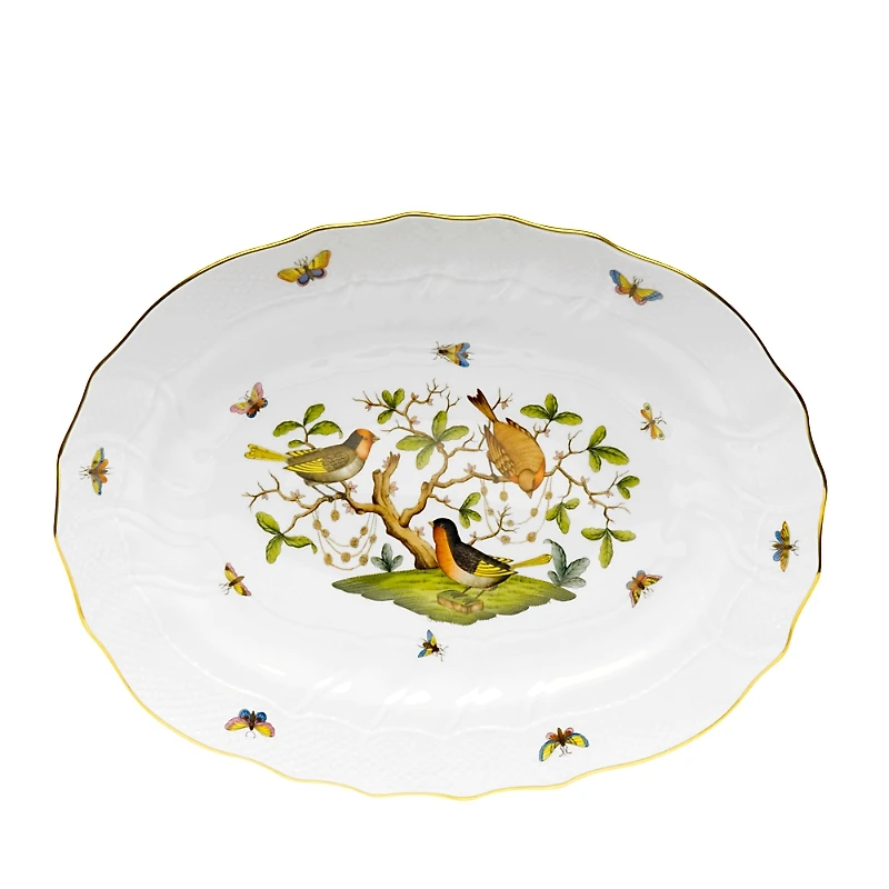 Herend Rothschild Bird Multi-Color Platter
