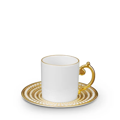 L'Objet Perlee Gold Espresso Cup & Saucer