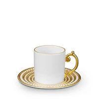 L'Objet Perlee Gold Espresso Cup & Saucer