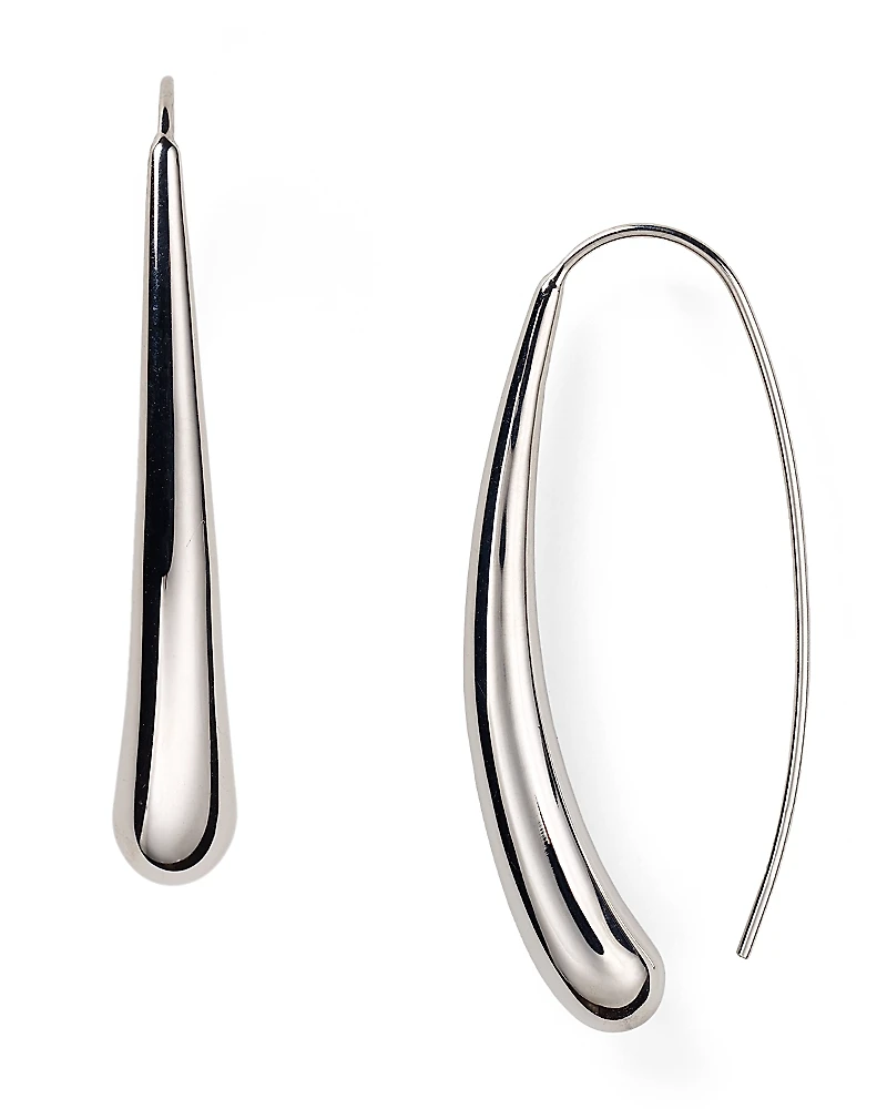 Sterling Silver Long Teardrop Earrings