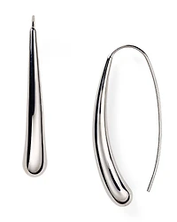 Sterling Silver Long Teardrop Earrings