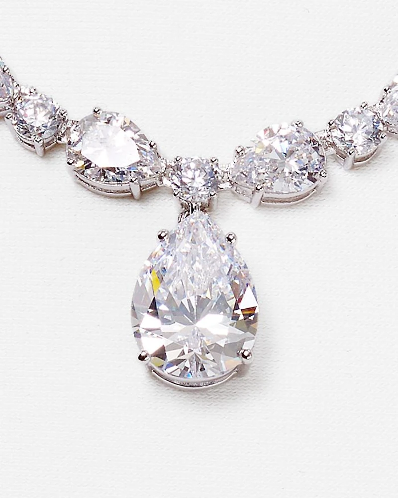 Pear Pendant Necklace, 16"