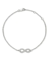 Diamond Infinity Bracelet in 14K White Gold, .15 tcw - Exclusive