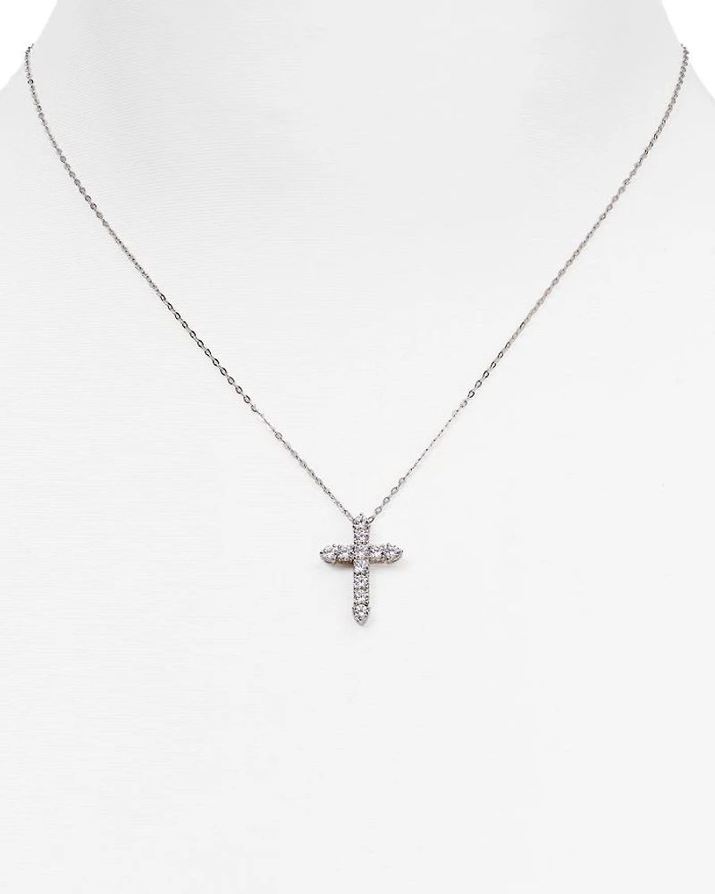 Cross Pendant Necklace, 16"