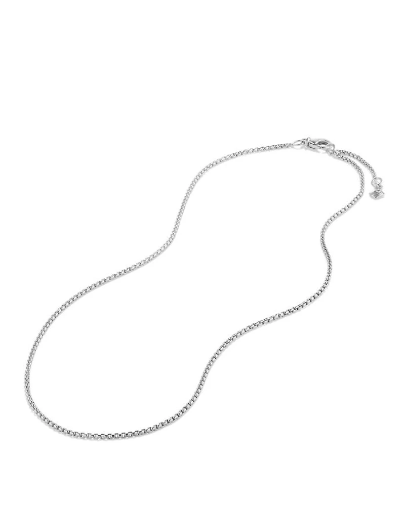 Box Chain Necklace with an Accent of 14K Gold, 1.7mm