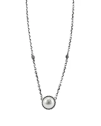 LAGOS Luna Sterling Silver & Cultured Freshwater Pearl Pendant Necklace, 16"