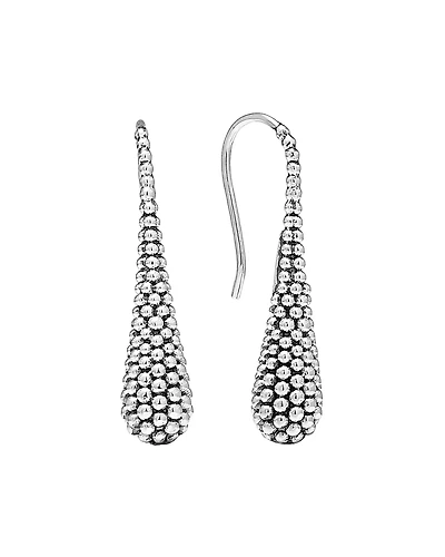 Lagos Sterling Silver Caviar Tear Drop Earrings